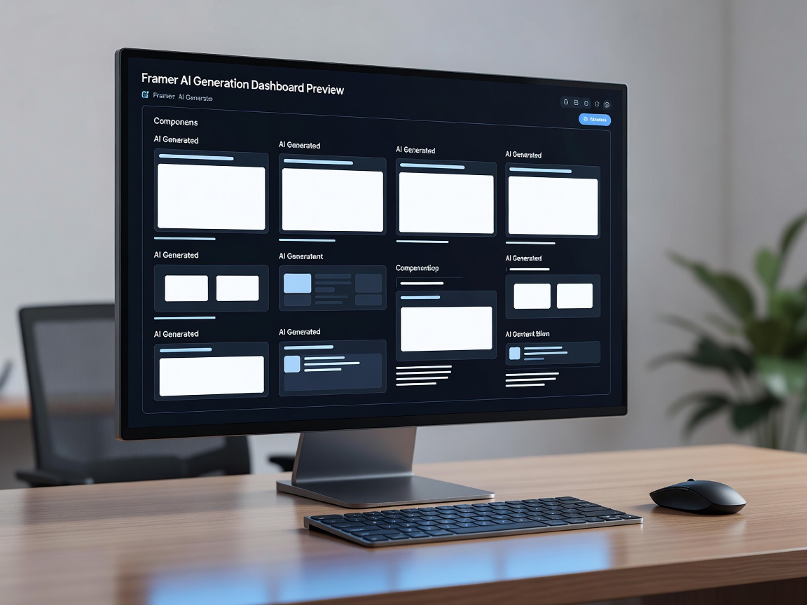 Framer AI Generation Dashboard Preview